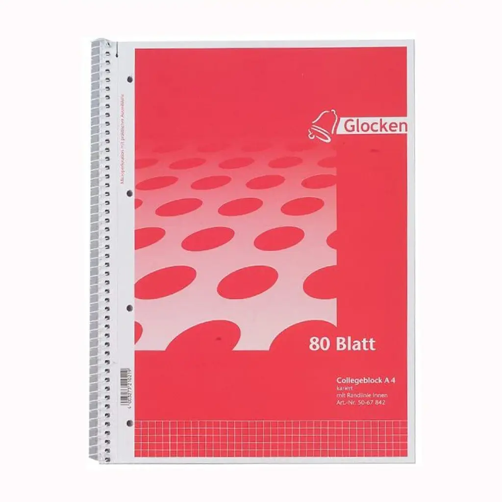 [5067842] Glocken Collegeblock A4 80 Blatt, kariert, mit Rand