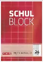Brunnen Schulblock 26, A4, 50 Blatt, kariert, weißer Rand