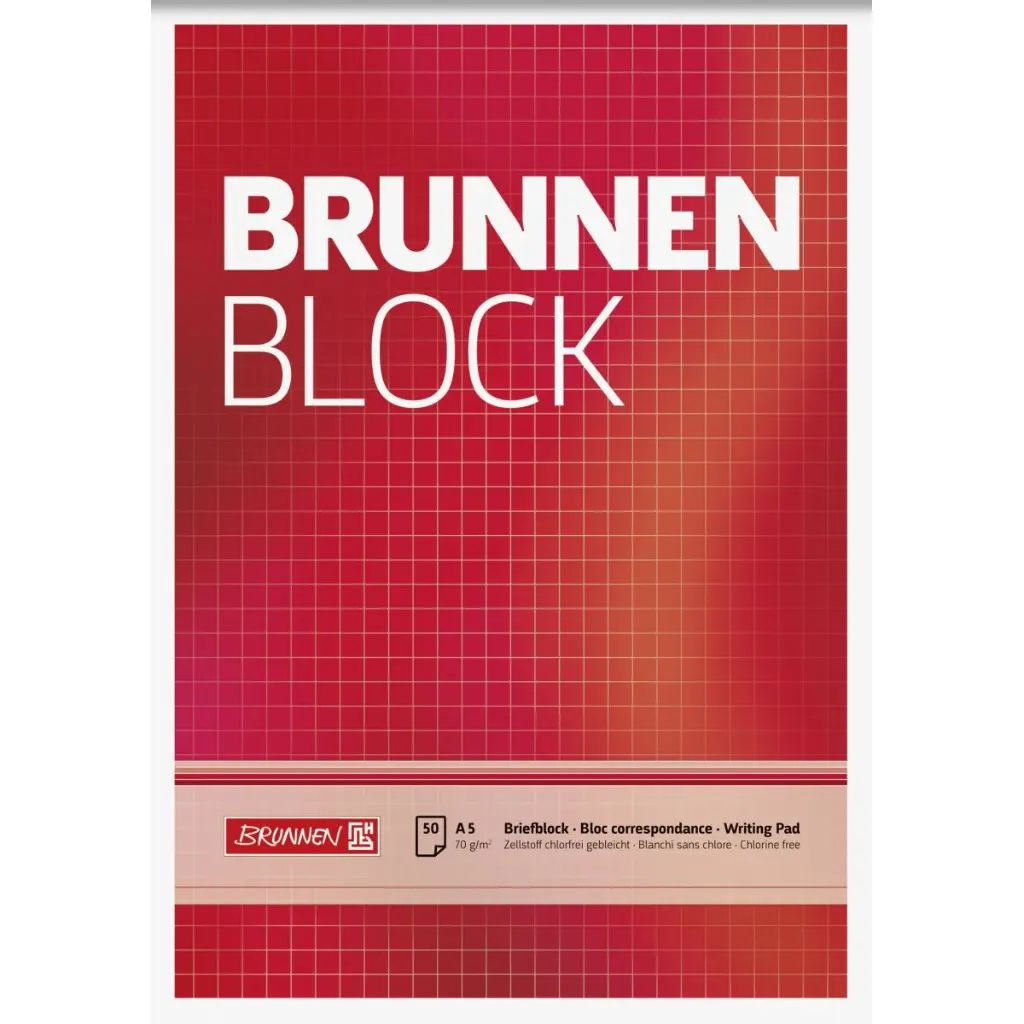 [1052428] Brunnen Block A4, 50 Blatt, kariert, ohne Rand 