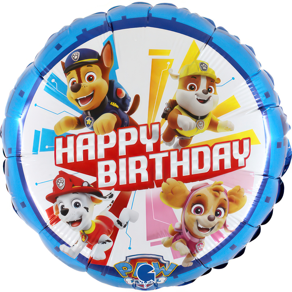 Happy Birthday Paw Patrol Ballon 46 cm