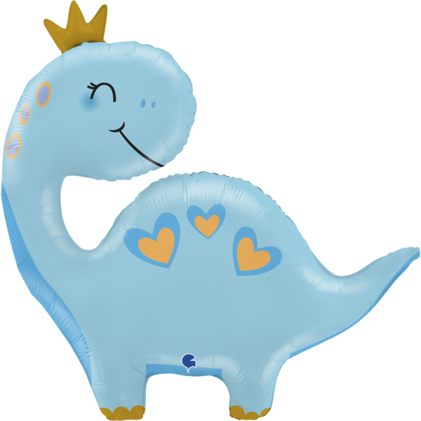 Folienballon Dino blau