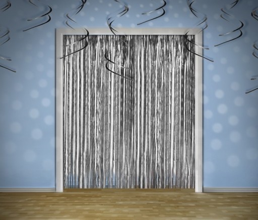 Glitzervorhang Silber 100 x 200 cm