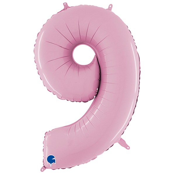 Folienballon Grabozahl 9 pink