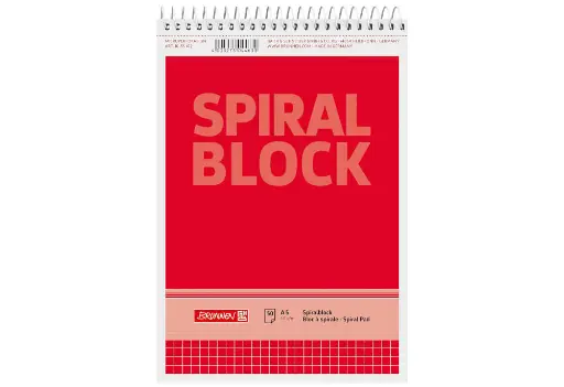 [1055472] Brunnen Spiralblock A5, 50 Blatt, kariert, ohne Rand