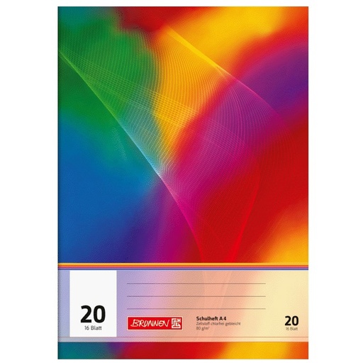 [104432002] Brunnen Schulheft A4 20, 32 Blatt, blanko