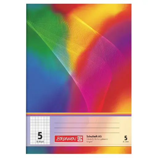 [104530502] Brunnen Schulheft A5 5, 32 Blatt, kariert, ohne Rand