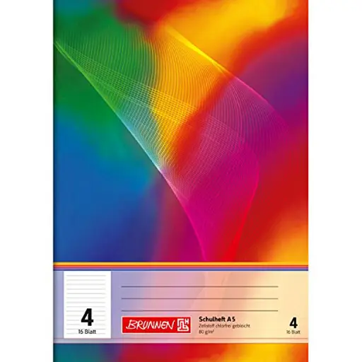[104590402] Brunnen Schulheft A5 4, 16 Blatt, liniert