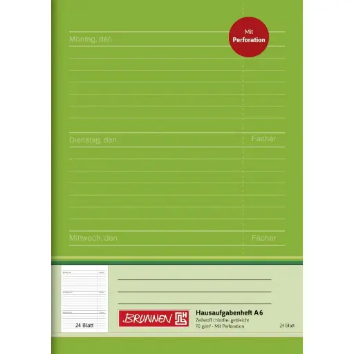 [1046910] Brunnen Hausaufgabenheft A6