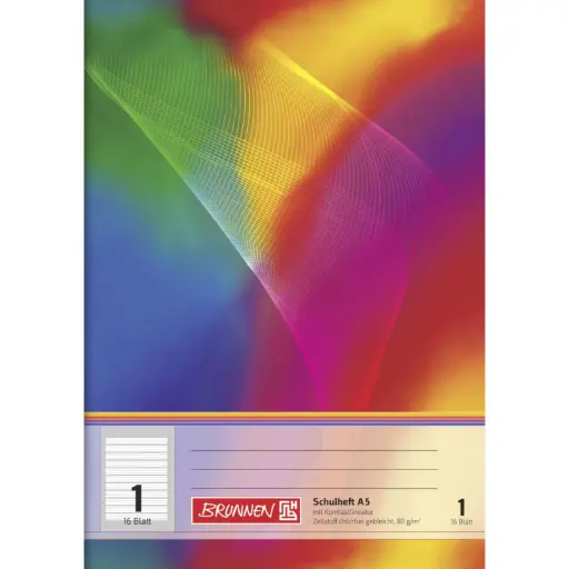 [104598102] Brunnen Schulheft A5, 1, 16 Blatt, liniert