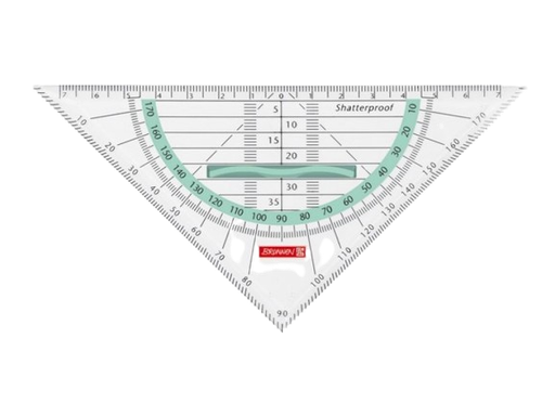 [104975954] Brunnen Geodreieck 16 cm, mit Griff, mint 