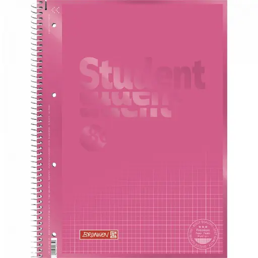 Brunnen Collegeblock A4 tulip, kariert, mit Rand