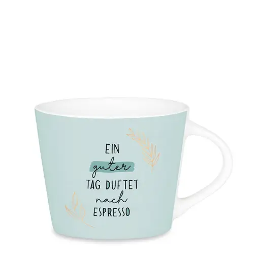 Espresso Tasse ein guter Tag duftet nach espresso