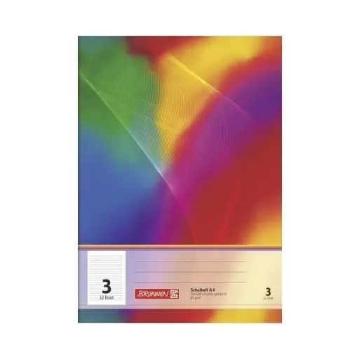 [104430302] Brunnen Schulheft A4 3, 32 Blatt, liniert, ohne Rand