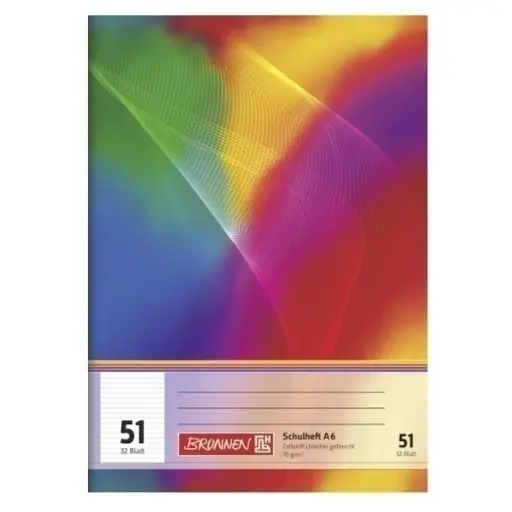 [1046921] Brunnen Schulheft A6 51, 32 Blatt, liniert, ohne Rand 